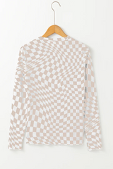 Rory Checkered Mesh Top | Dress In Beauty