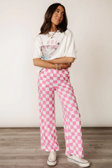 Pep Talk Checker Knit Pants | Dress In Beauty