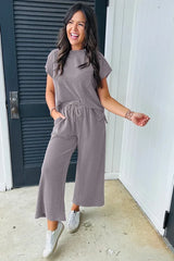 Women's Knit Lounge Set - View 8 | TEVQA