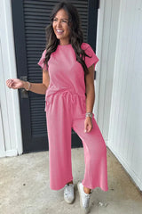Women's Knit Lounge Set - View 11 | TEVQA
