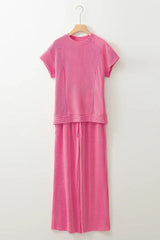 Women's Knit Lounge Set - View 13 | TEVQA
