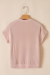 Knit Short Sleeve T Shirt + Pants Set | Dress In Beauty