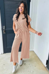 Women's Knit Lounge Set - View 15 | TEVQA