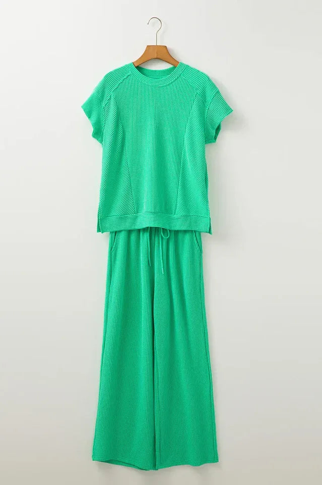 Women's Knit Lounge Set - View 22 | TEVQA