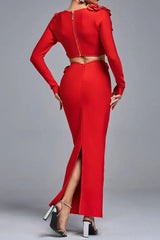 Dellis Flower Bandage Skirt Set - View 11 | TEVQA