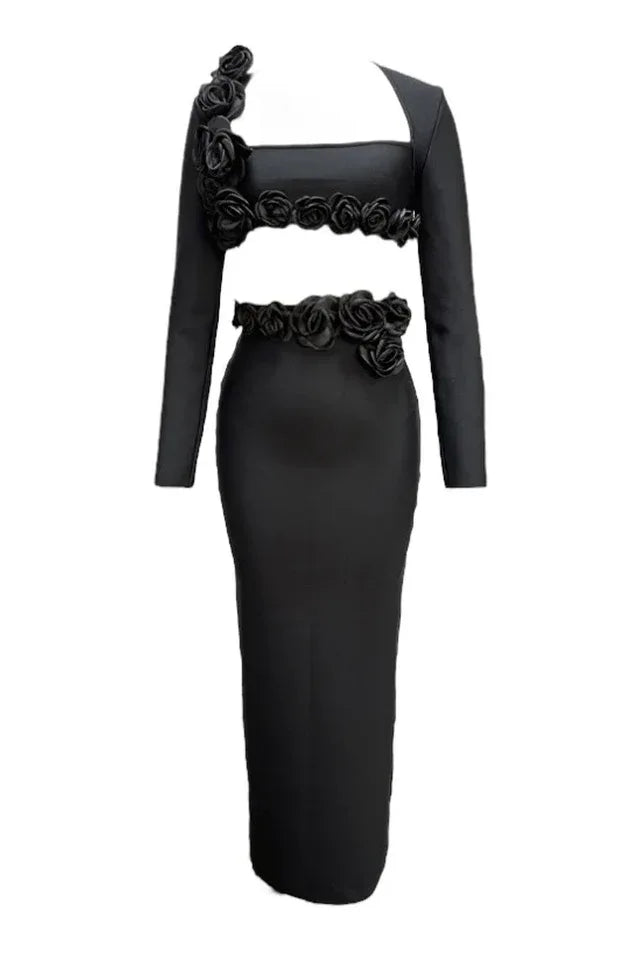 Dellis Flower Bandage Skirt Set - View 12 | TEVQA