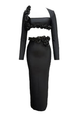 Dellis Flower Bandage Skirt Set - View 12 | TEVQA