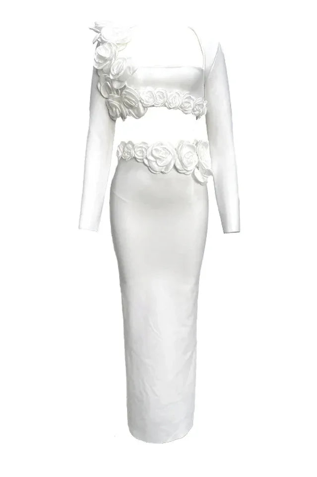 Dellis Flower Bandage Skirt Set - View 13 | TEVQA