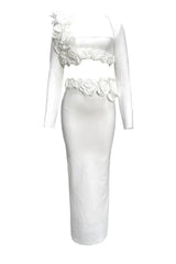 Dellis Flower Bandage Skirt Set - View 13 | TEVQA