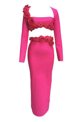 Dellis Flower Bandage Skirt Set - View 15 | TEVQA