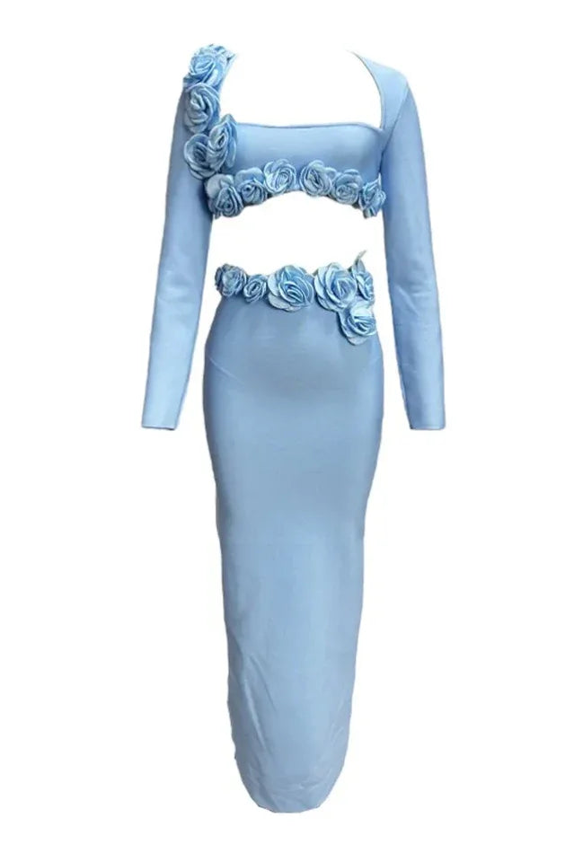 Dellis Flower Bandage Skirt Set - View 14 | TEVQA