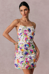 Fanny Embroidered Sequins Backless Mini Dress | Dress In Beauty