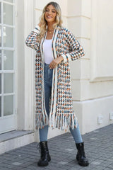 Rainbow Tweed Long Cardigan - View 13 | TEVQA