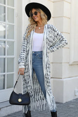 Rainbow Tweed Long Cardigan - View 10 | TEVQA