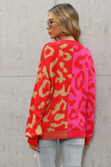 Janelle Leopard Button Up Knit Cardigan | Dress In Beauty