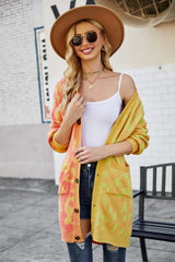 Vibrant Color-Block Leopard Cardigan - TEVQA
