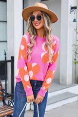 Bloom Oversized Floral Knit Sweater - TEVQA