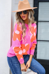 Bloom Oversized Floral Knit Sweater - TEVQA