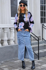 Bloom Oversized Floral Knit Sweater - TEVQA