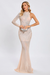 Halter Neck Crystal Embellished Gown | Dress In Beauty