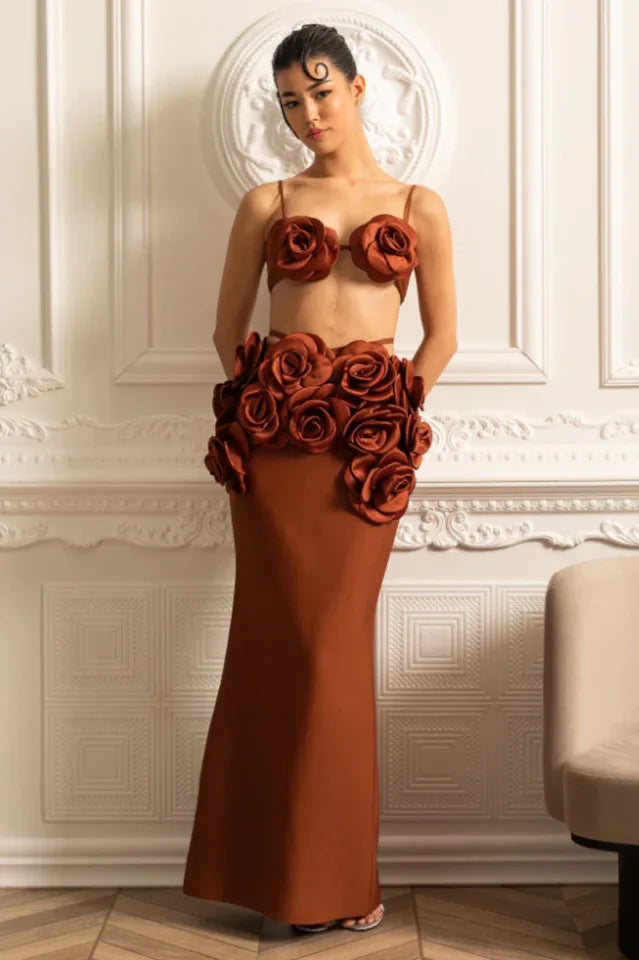 Irma Flower Bandage Skirt Set - View 6 | TEVQA