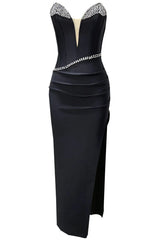 Strapless maxi dress with rhinestone embellishment - View 6 | TEVQA