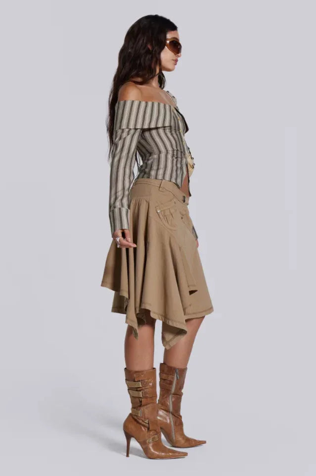 Emra Off The Shoulder Shirt - View 7 | TEVQA