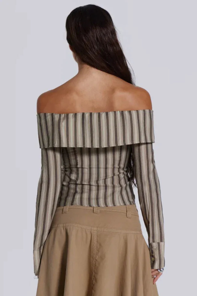 Emra Off The Shoulder Shirt - View 8 | TEVQA