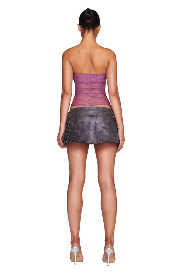 Strapless lace crop top - View 9 | TEVQA