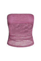 Strapless lace crop top - View 10 | TEVQA