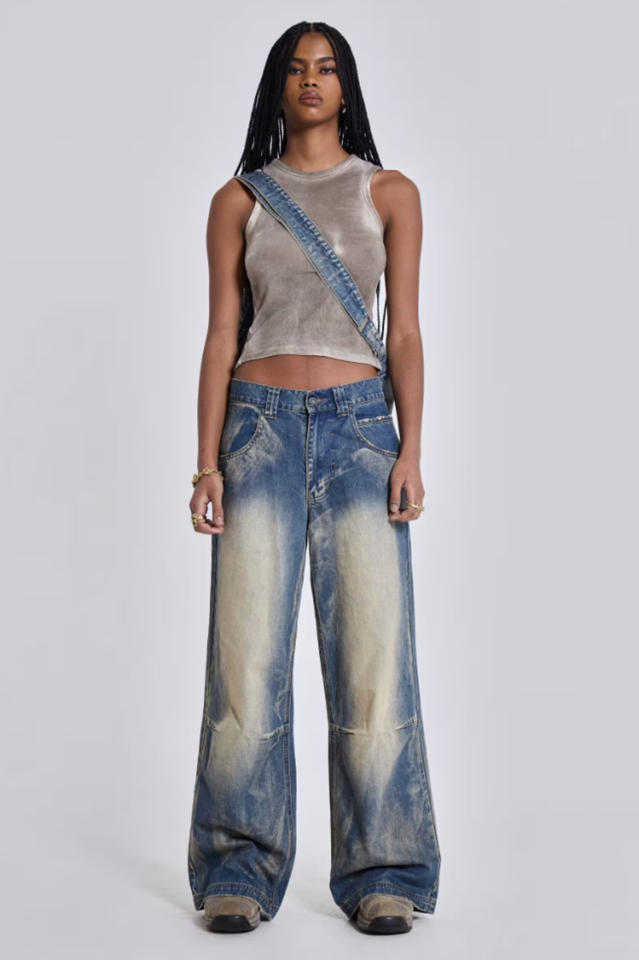 Blue Ethereal Colossus Jeans | Dress In Beauty