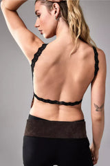 Embellished mesh cropped top with floral print - View 6 | TEVQA