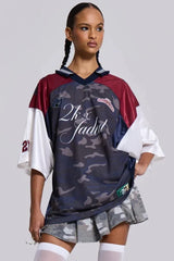 Touchdown Collar Football Shirt - TEVQA