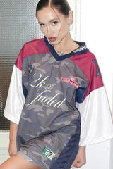 Touchdown Collar Football Shirt - TEVQA