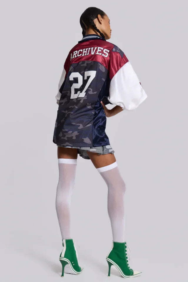 Touchdown Collar Football Shirt - TEVQA