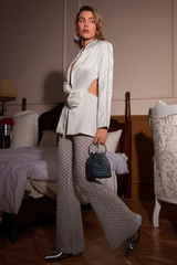 Ossie Pearl Embellished Cutout Blazer Set | Dress In Beauty