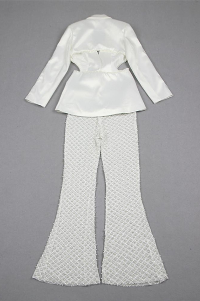 Ossie Pearl Embellished Cutout Blazer Set | Dress In Beauty