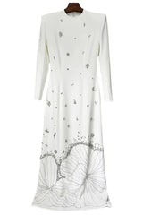 Virginia Diamond Embellished Maxi Dress - TEVQA