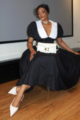 Athena Puff Sleeve Midi Dress | Dress In Beauty