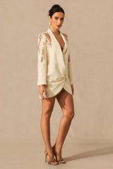 Kallie Sequin Embellished Blazer Mini Dress - View 6 | TEVQA