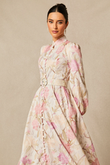 Callie Floral Print Midi Dress