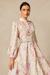 Callie Floral Print Midi Dress