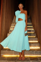 Lea Flower Cut Out Midi Dress