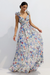 Marissa Cut Out Ruffle Maxi Dress