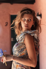 Marissa Cut Out Ruffle Maxi Dress