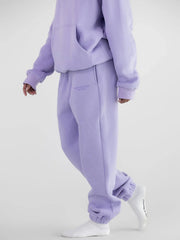 Comfortable fleece joggers with elastic waistband - View 9 | TEVQA