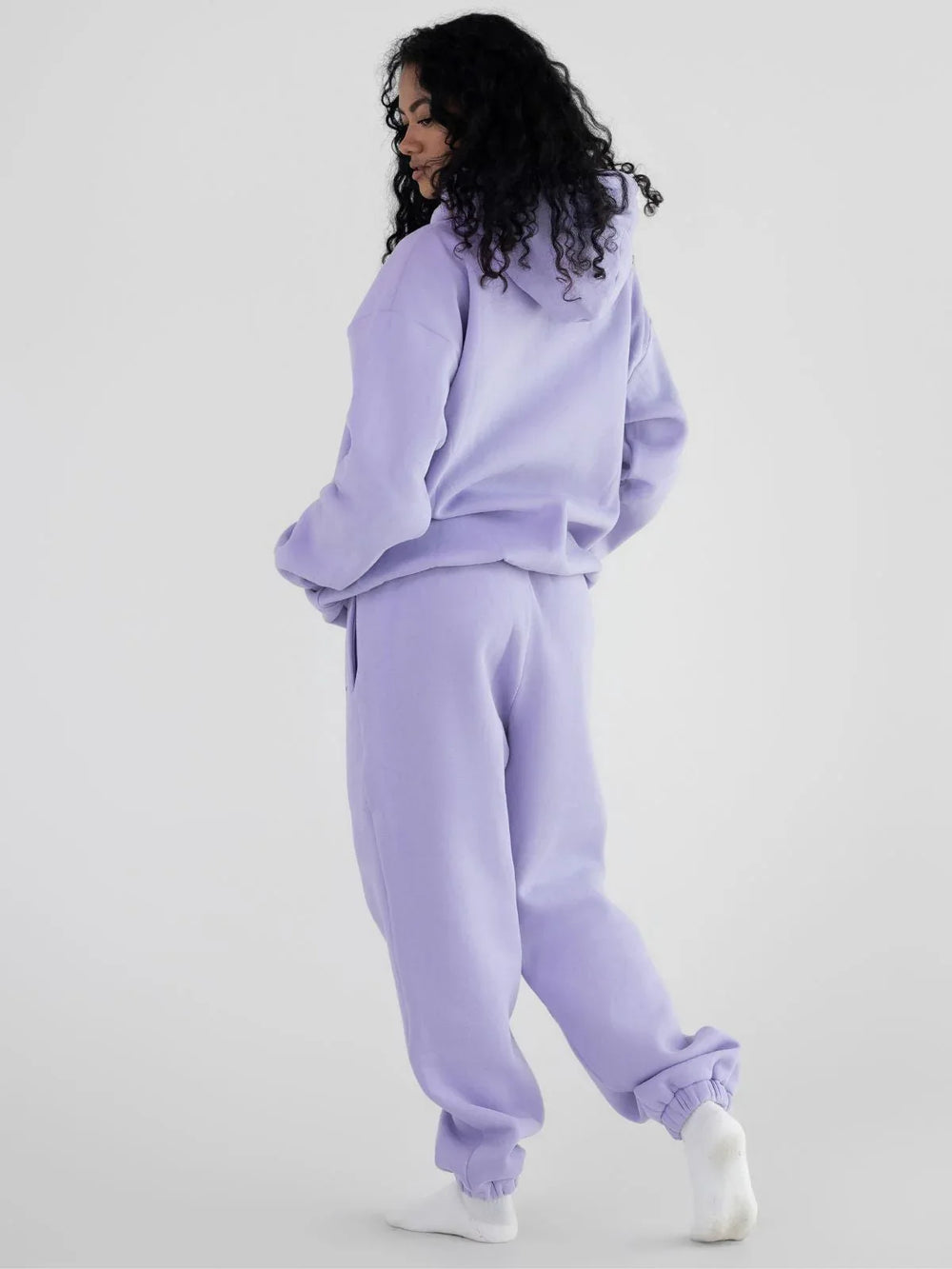Comfortable fleece joggers with elastic waistband - View 11 | TEVQA