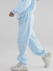 Comfortable fleece joggers with elastic waistband - View 21 | TEVQA