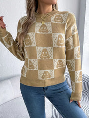 Ghost Checkered Knit Sweater - View 10 | TEVQA