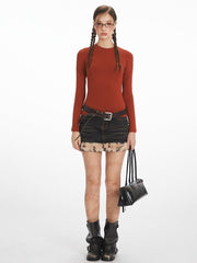 Vintage Rust Slim Fit Long Sleeve Tee